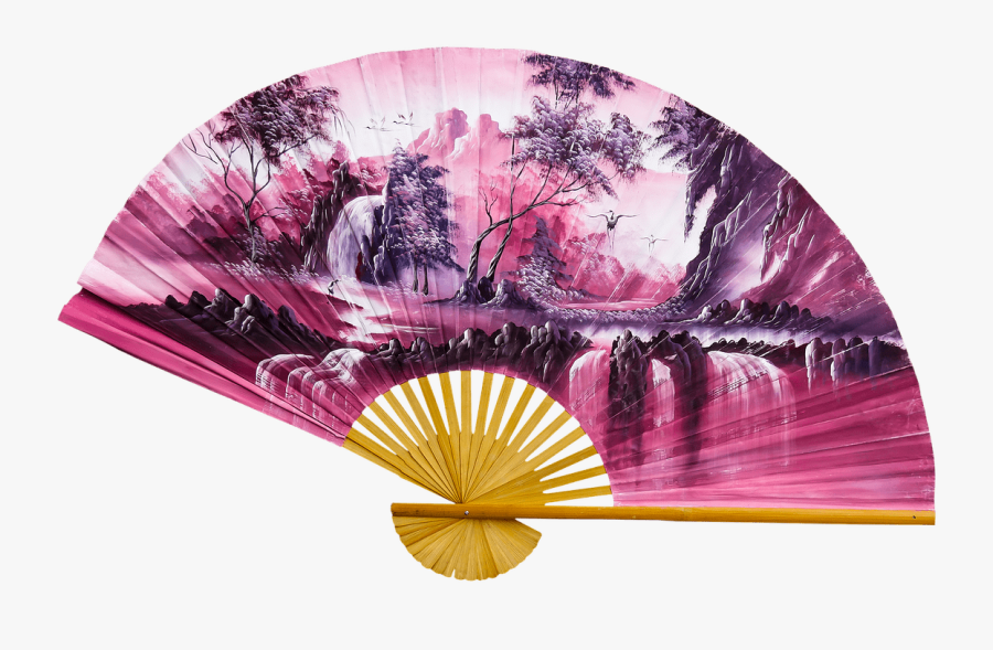 Chinese Fan Purple - Chinese Fan Png, Transparent Clipart