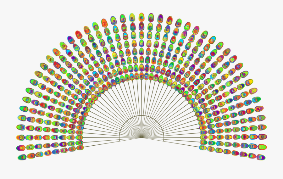 Line,hand Fan,feather - Ajanta Designer Wall Clock, Transparent Clipart