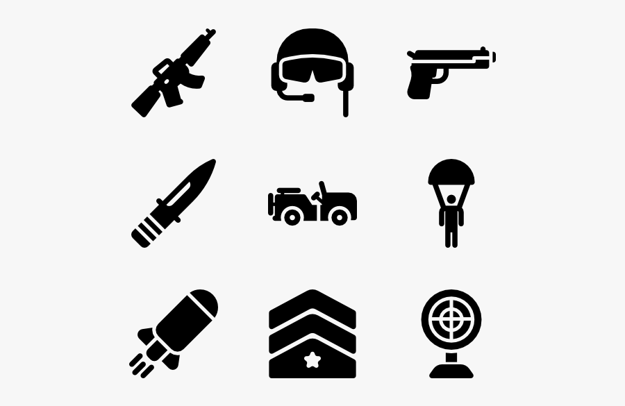 Icons Free Vector - Military Icons Png, Transparent Clipart