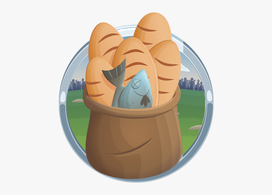 Clipart Bible Sermon - Jesus Feeds 5000 Clip Art, Transparent Clipart