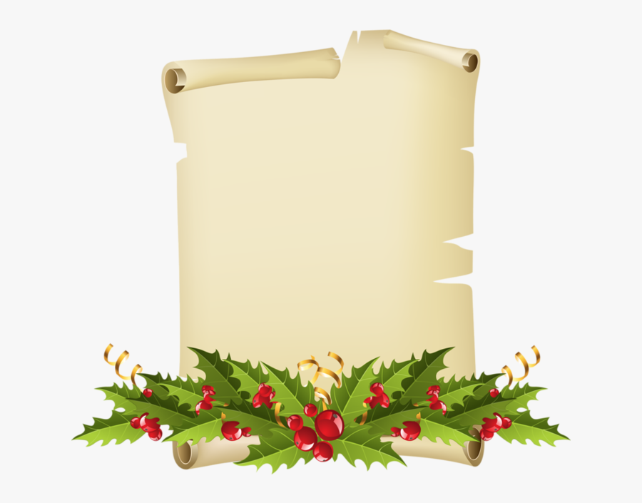 Natal Tubos Scrolls Letras - Christmas Transparent Background Mistletoe, Transparent Clipart
