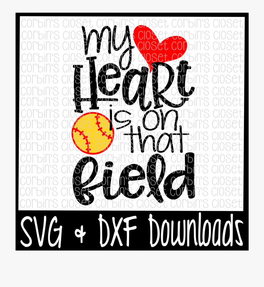 Heart Svg Softball - Heart, Transparent Clipart