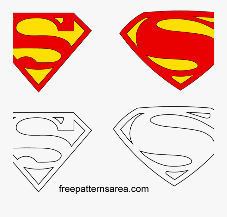 Superman Symbol Outline Superman Symbol Logo Vectors, Transparent Clipart