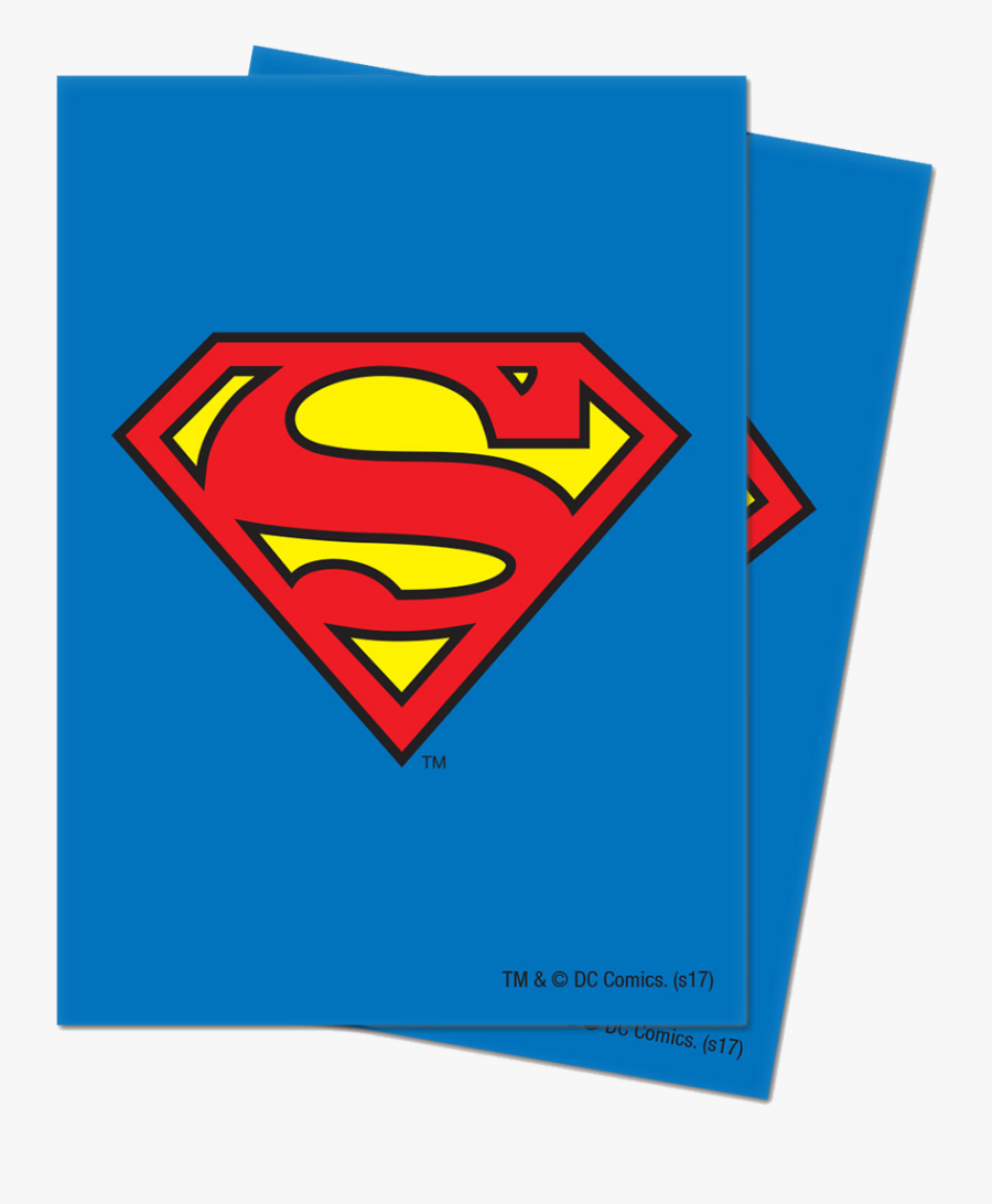 Ultra Pro Game Sleeves-justice League Superman - Superman Logo, Transparent Clipart