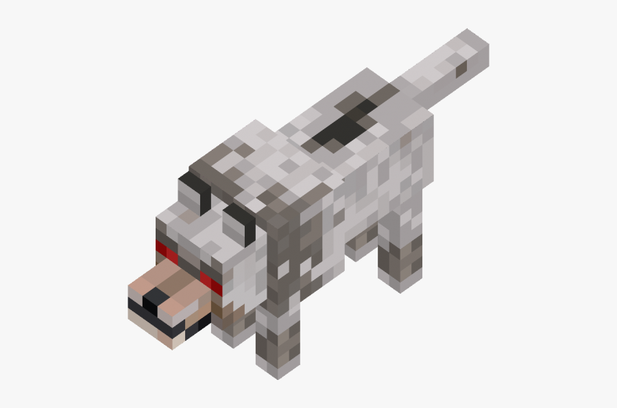 Minecraft Wolf Red Eyes, Transparent Clipart