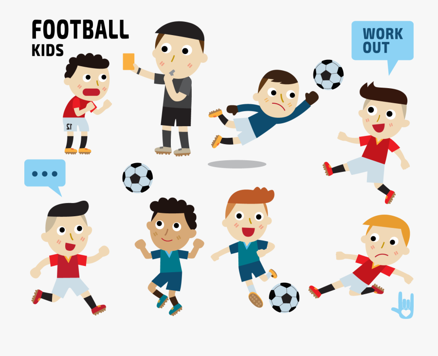 Transparent Referee Clipart - Cartoon Play Football Png, Transparent Clipart