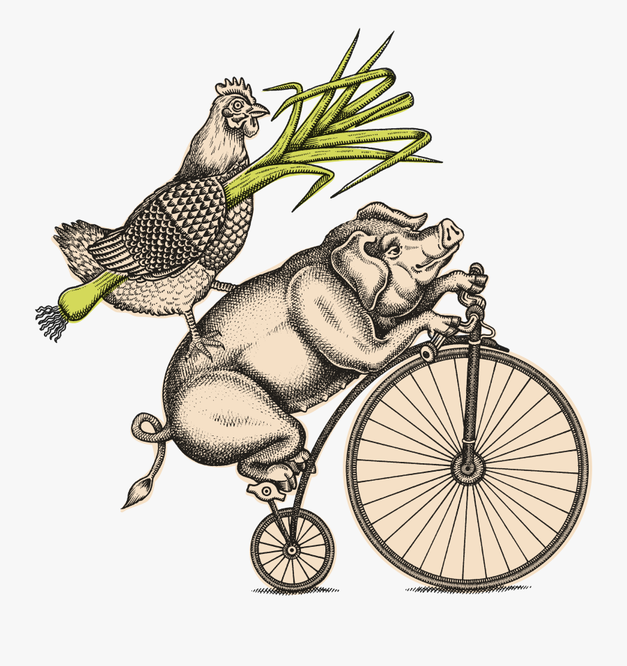 Chicken Hock And Leek - Illustration, Transparent Clipart