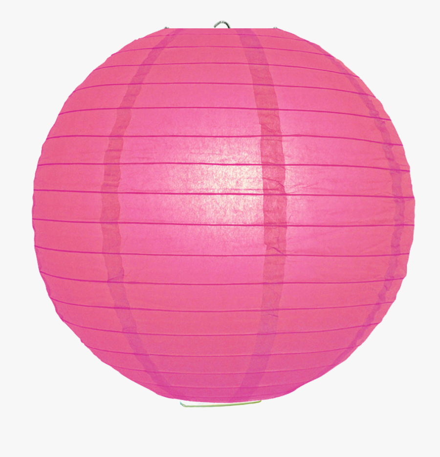 Hot Pink Round Paper Lanterns - Paper Lantern Pink Png, Transparent Clipart