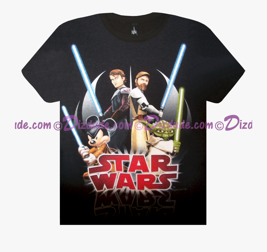 Clip Art Anakin Skywalker Shirts - Disney Star Wars Shirts Jedi Mickey, Transparent Clipart