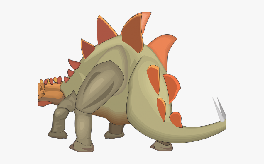 Rear Clipart Looking Back - Stegosaurus Dinosaur, Transparent Clipart
