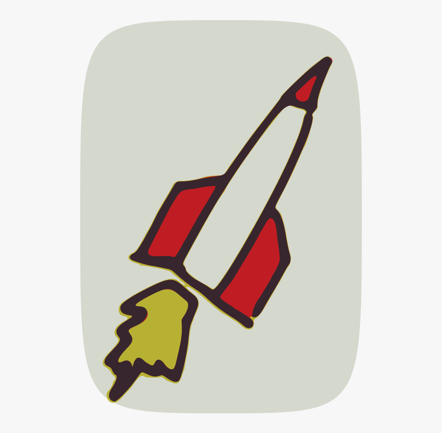 Clipart - Red Rocket - Rocket, Transparent Clipart