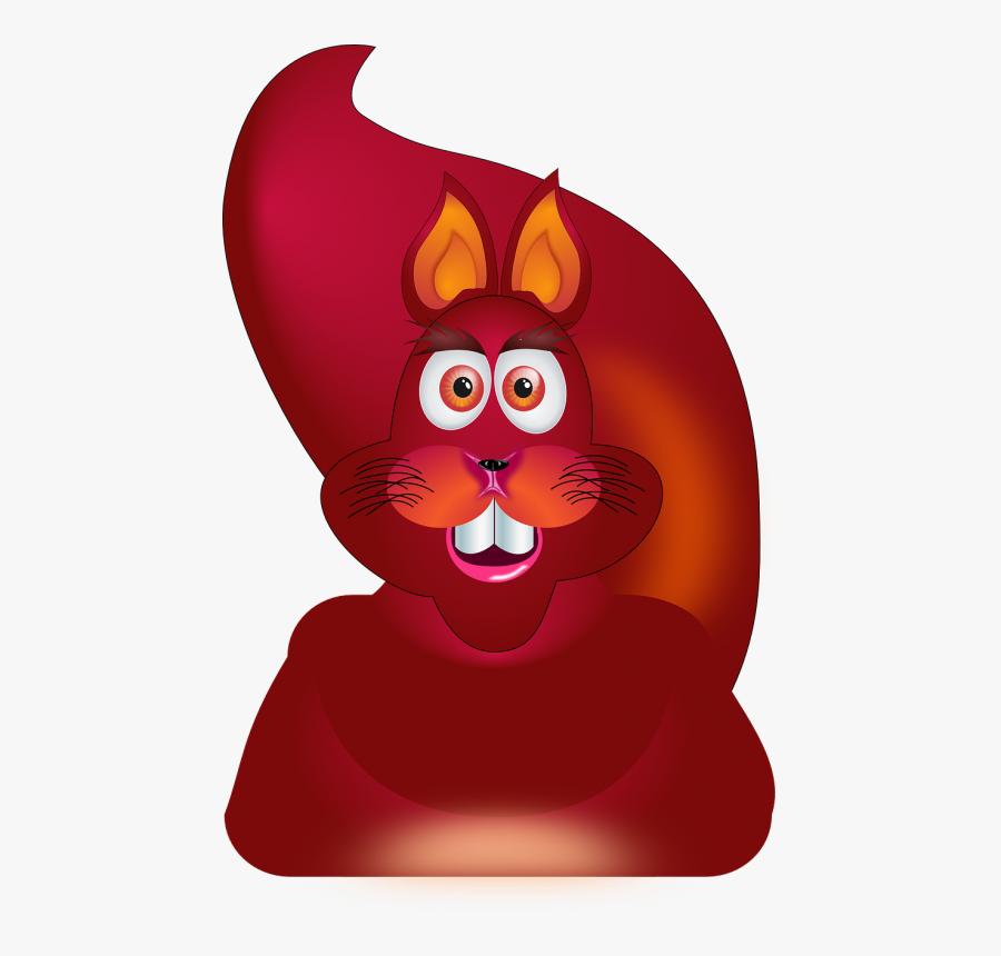 Squirrel Red Colorful - Cute Cartoon Squirrels Clipart, Transparent Clipart