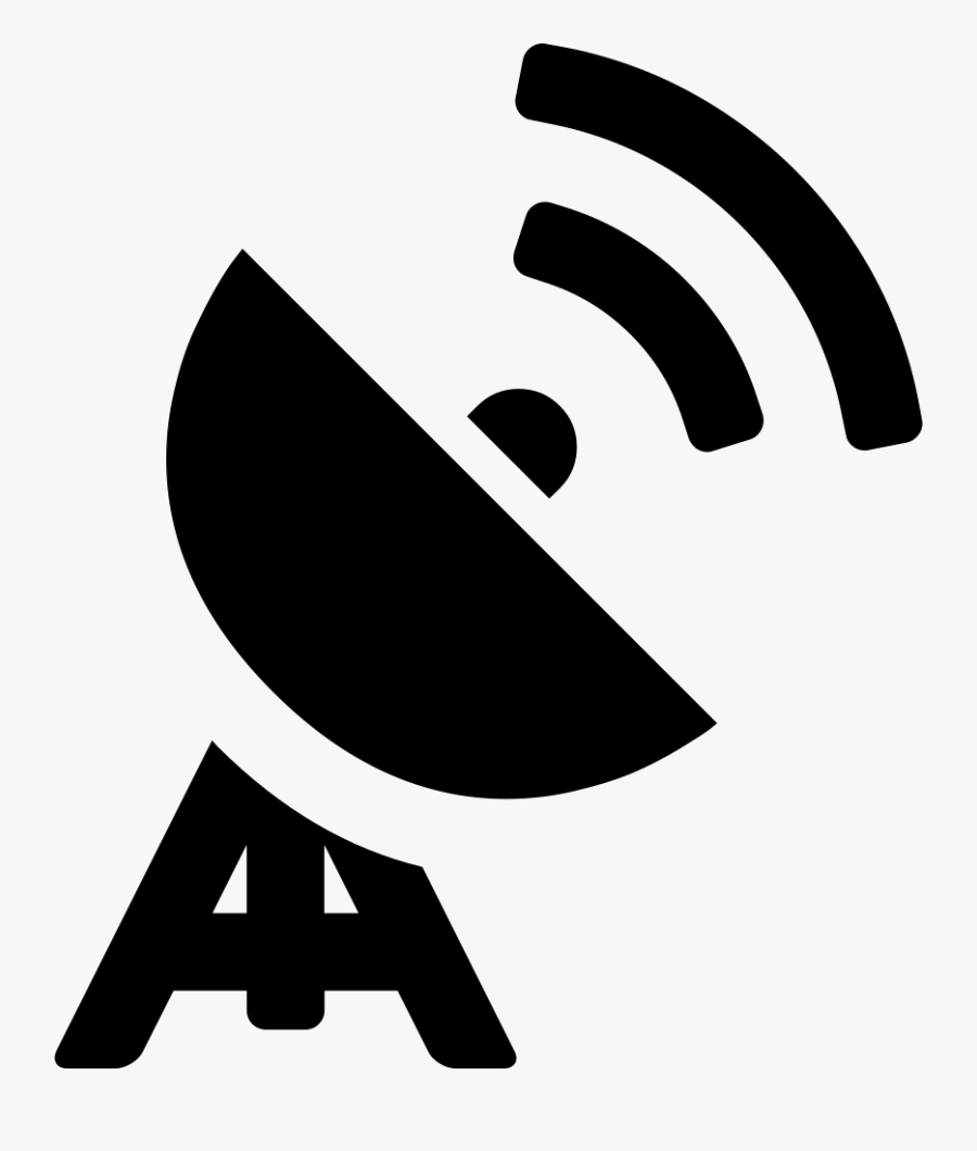 Font,clip Art,black And White,logo,symbol - Satellite Dish Png Icon, Transparent Clipart