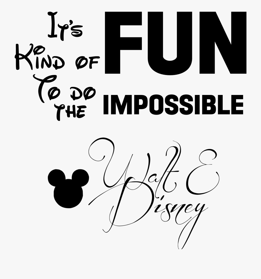 Disney Quotes - Calligraphy, Transparent Clipart