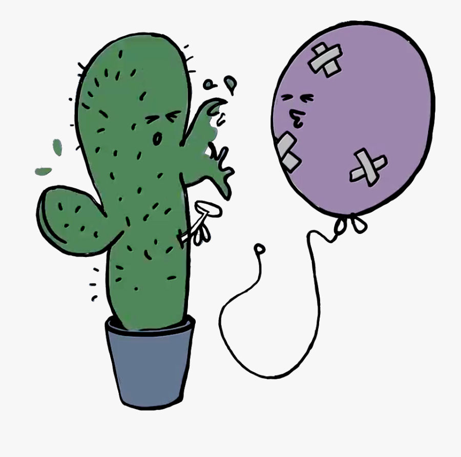Cactus & Ballon🌵🎈 - Cactus And Balloon Impossible Love, Transparent Clipart