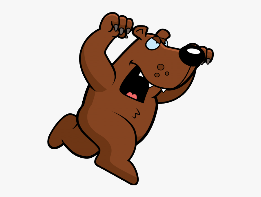 Cartoon Bear Running, Transparent Clipart