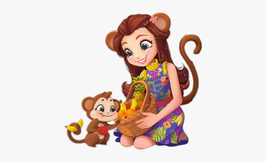 Enchantimals Merit Monkey And Compass - Enchantimals Mayla Mouse And Fondue Png, Transparent Clipart
