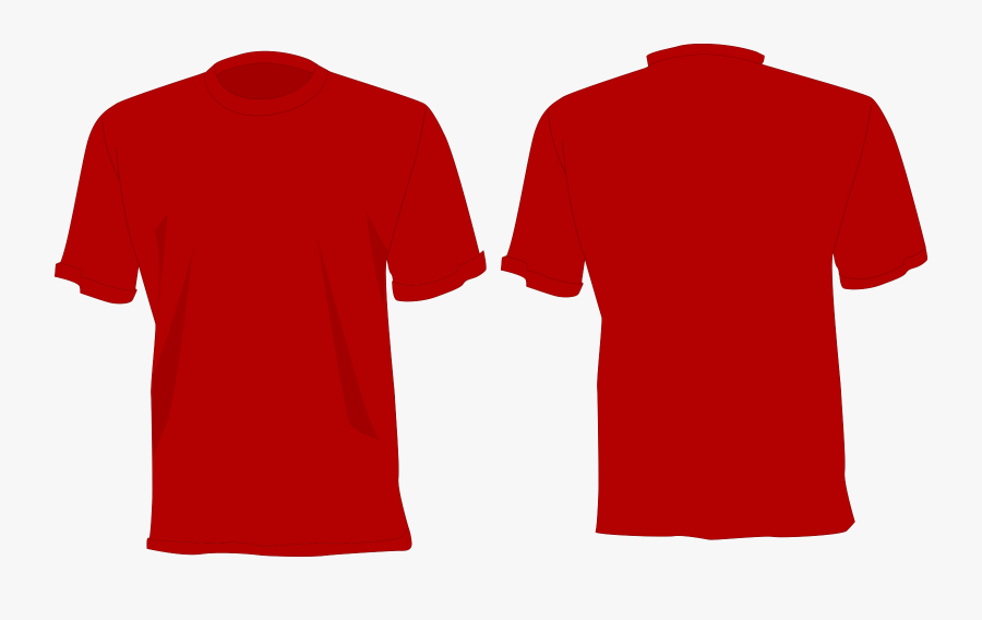 Camisa Vermelha Desenho, Frente E Verso - Vector Gambar Baju Png, Transparent Clipart