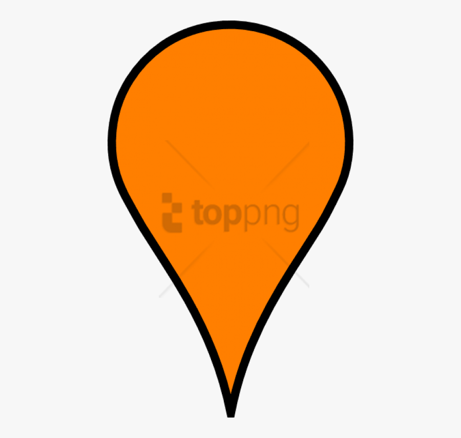 Map Icon Orange Free - Google Map Icon Orange, Transparent Clipart
