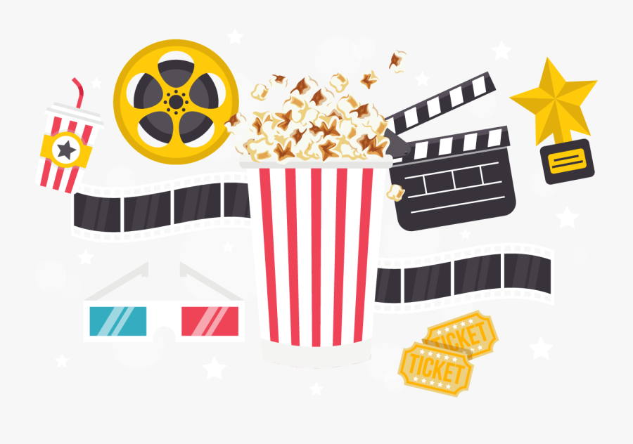 Popcorn Time Cinema Download - Movie Popcorn Vector Png, Transparent Clipart