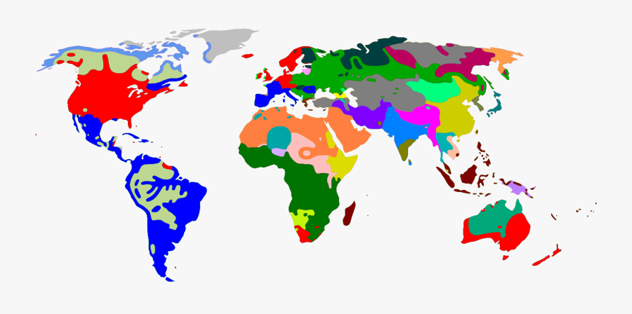 Most Popular Languages Map, Transparent Clipart