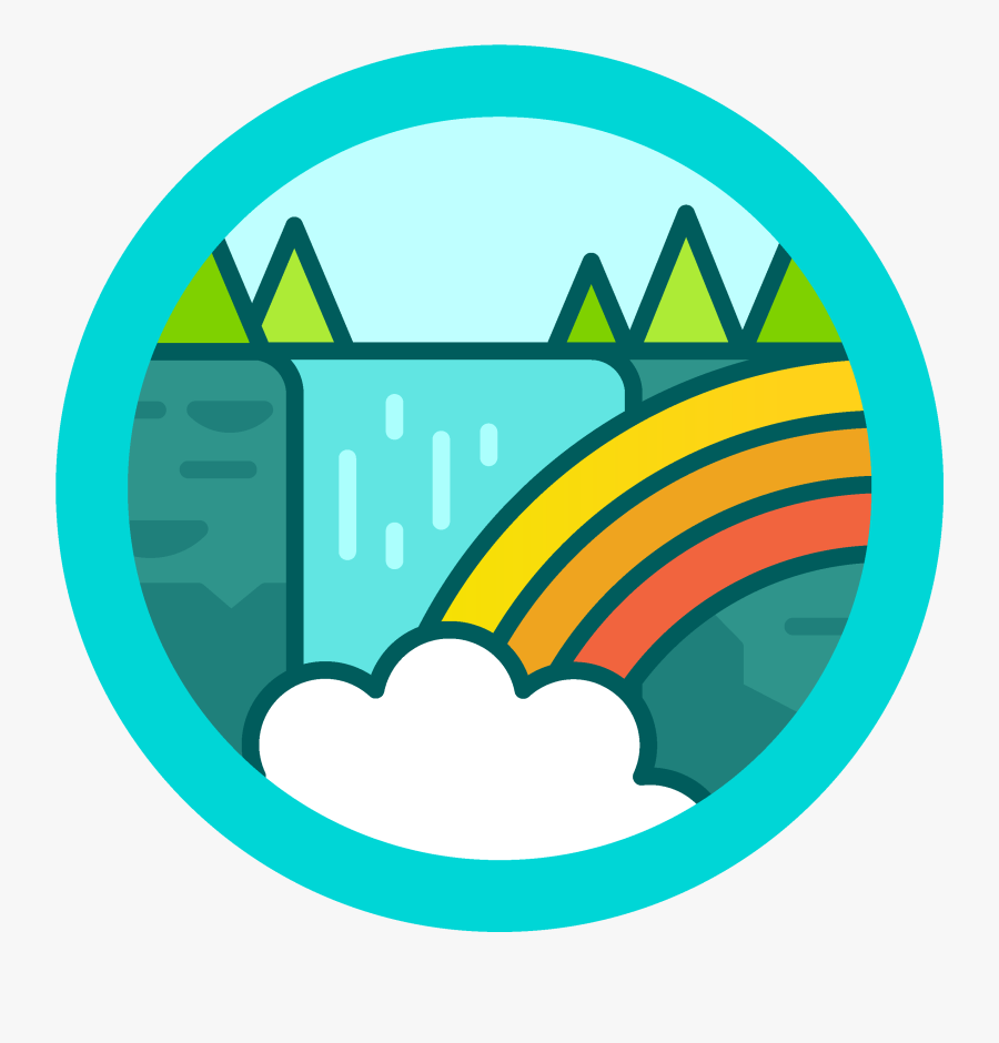 Follow Trails, Find Landmarks, And Collect Treasures - Fitbit Vernal Falls Badge, Transparent Clipart