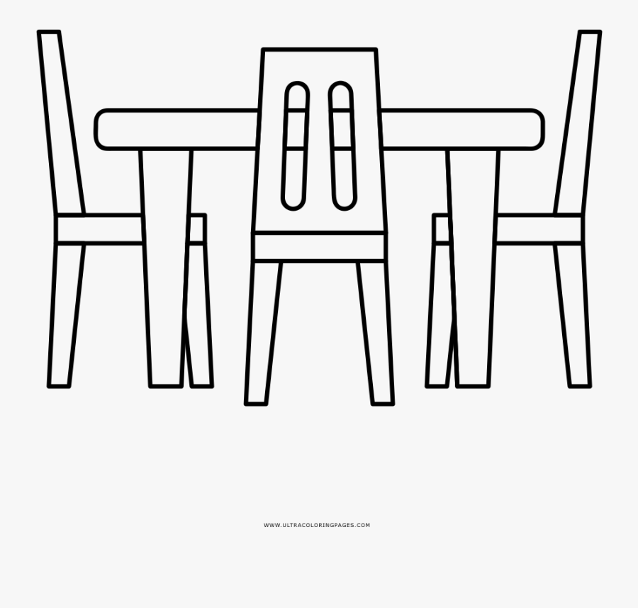 Dining Table For Coloring, Transparent Clipart