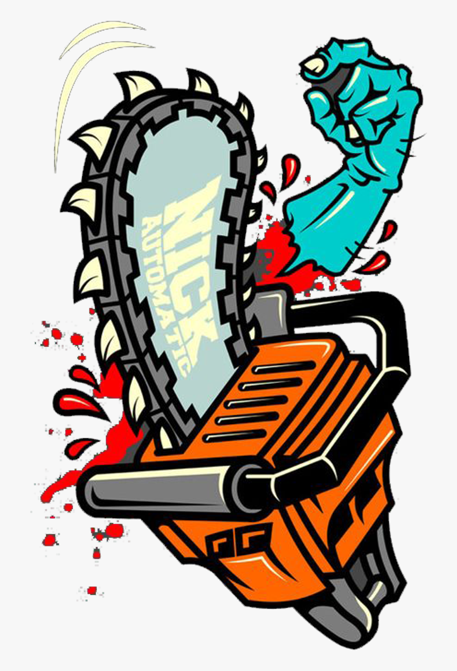 #zombie #freetoedit #zombies #zombi #fear #terrible - Logo Motosierra, Transparent Clipart