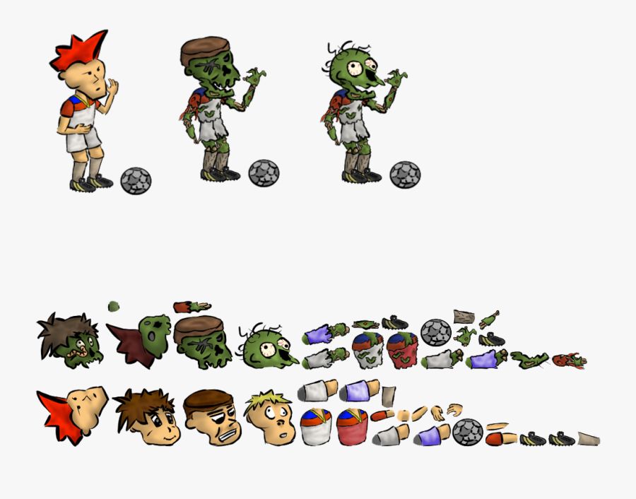 Transparent Cute Zombie Clipart - Football Player Sprite, Transparent Clipart