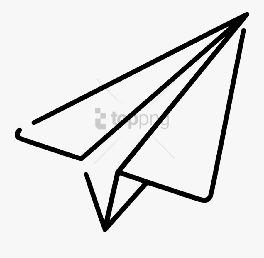 Line,line Art,parallel,clip Art,black And - Paper Airplane Transparent Background, Transparent Clipart