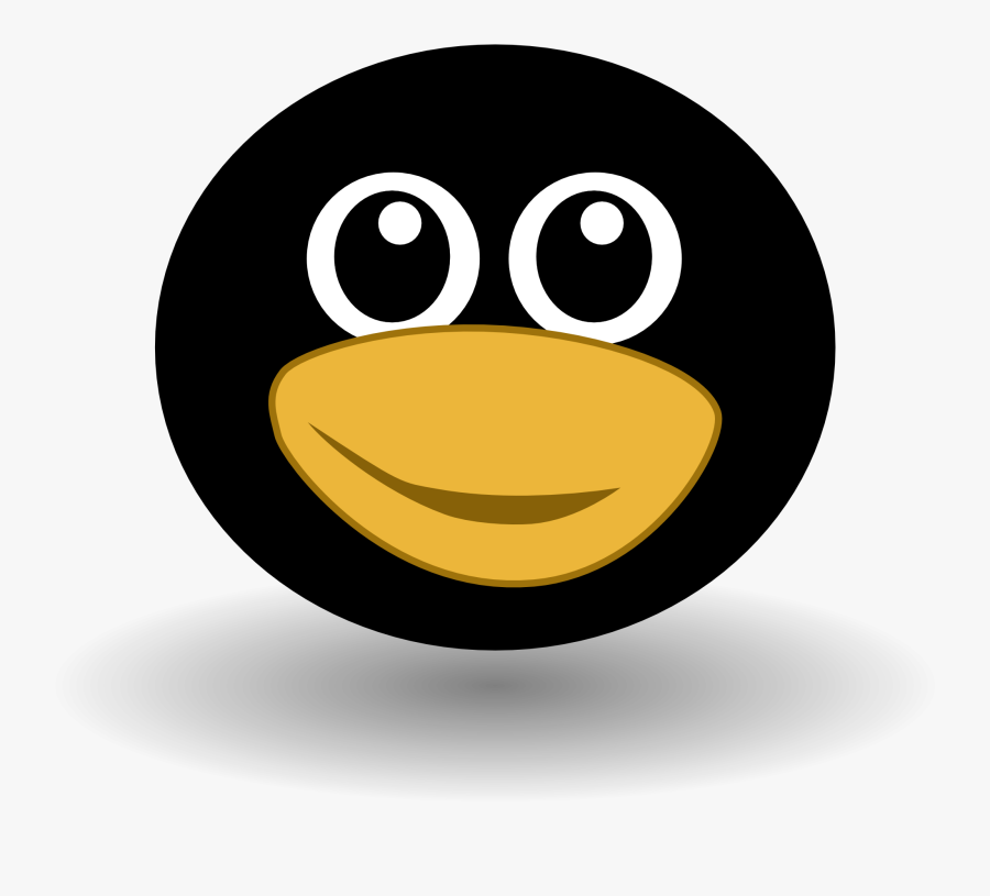 Funny Tux Face - Penguin Face Clipart, Transparent Clipart
