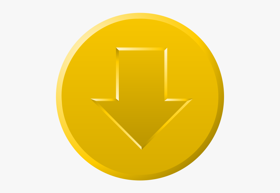 Golden Download Button Png Images - Botão De Ouro Png, Transparent Clipart