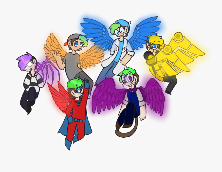 “ Septiscape Egos With Wings - Cartoon, Transparent Clipart