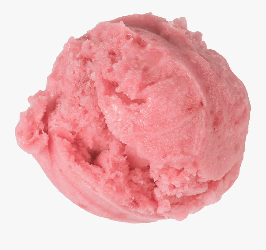Sherbet - Raspberry Ice Cream Scoop, Transparent Clipart