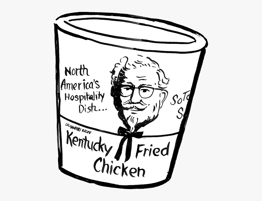 Drawing At Getdrawings Com - Black And White Kfc Bucket, Transparent Clipart