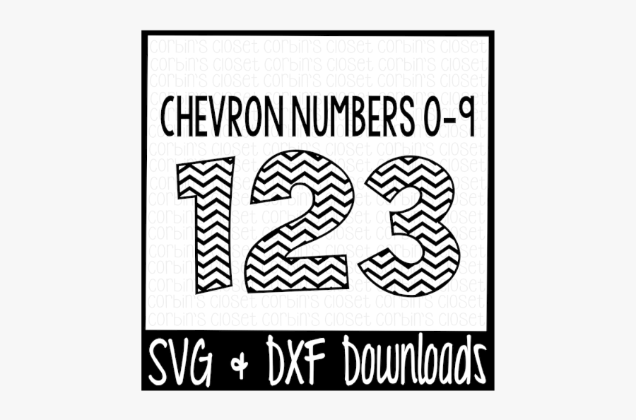Free Chevron Numbers Svg * Chevron Pattern Cut File - Chevron Numbers Free, Transparent Clipart