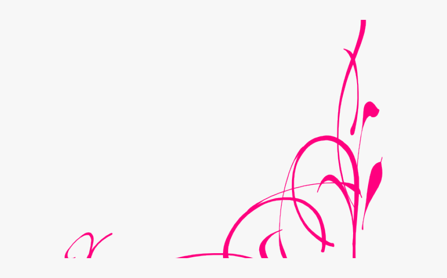 Swirl Heart Cliparts - Coloured Corner Swirl Border, Transparent Clipart