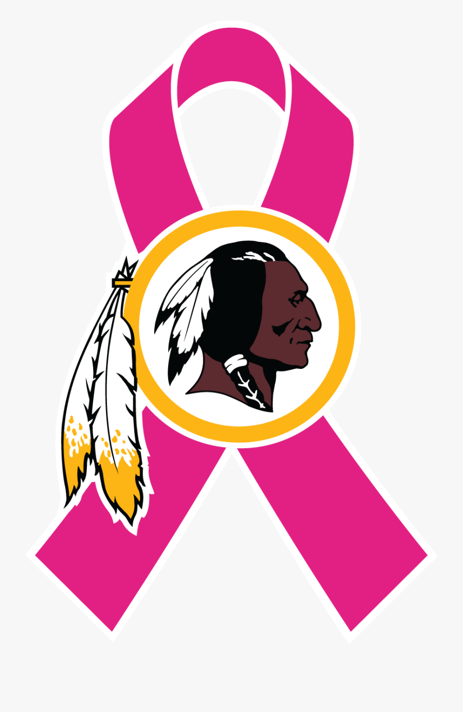 Redskins Breast Cancer Logo, Transparent Clipart