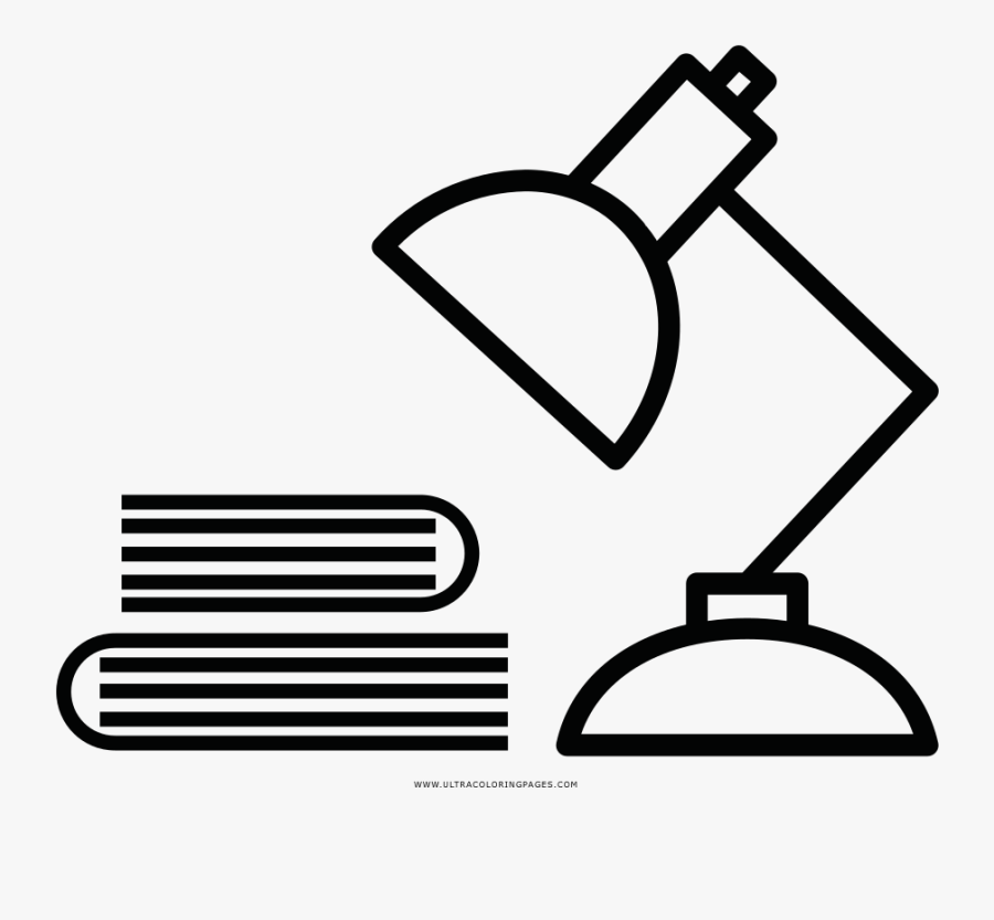 Estudiar Página Para Colorear - Desk Lamp Icon Png, Transparent Clipart