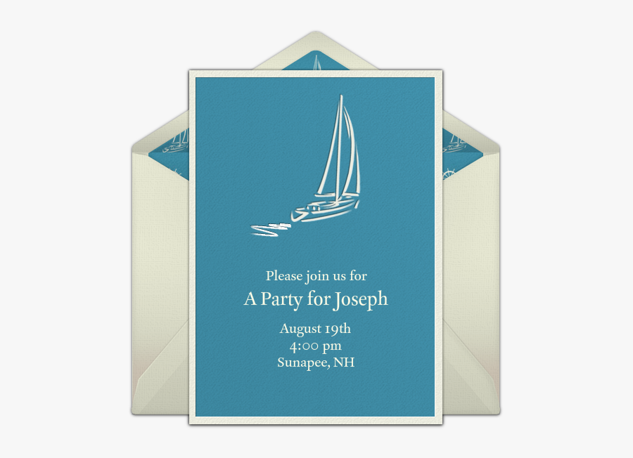 Clip Art Clambake Invitations - Sail, Transparent Clipart