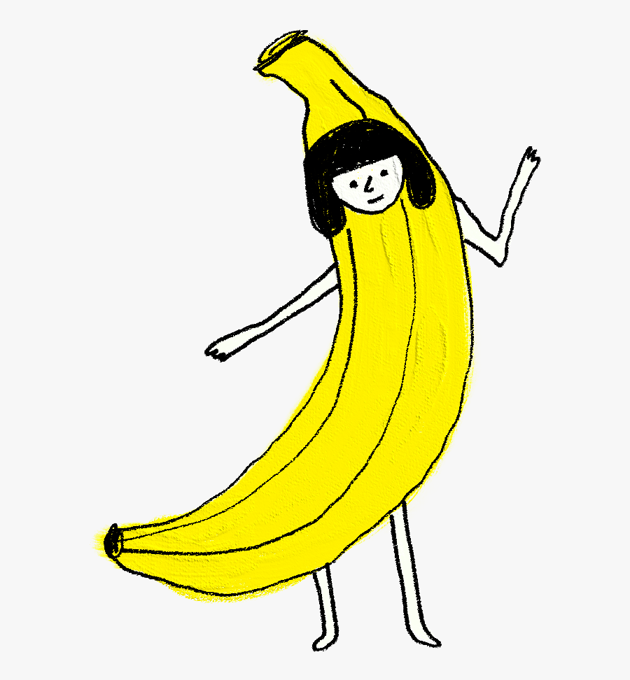 #banana #girl #lol #funny #hello #crazy #drawing #paint - Banana Girl Drawing, Transparent Clipart