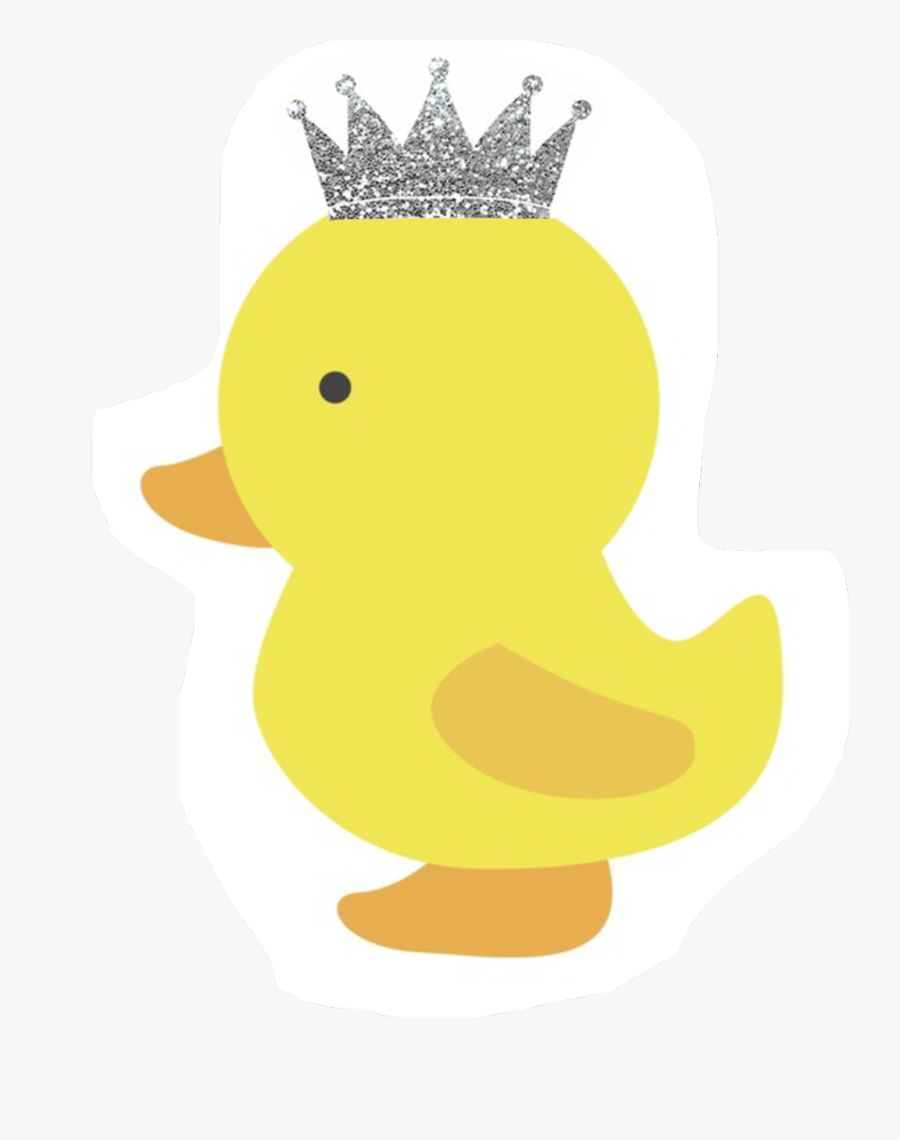 #duck #chick #prince #princess #crown #glitter #family#freetoedit - Duck, Transparent Clipart