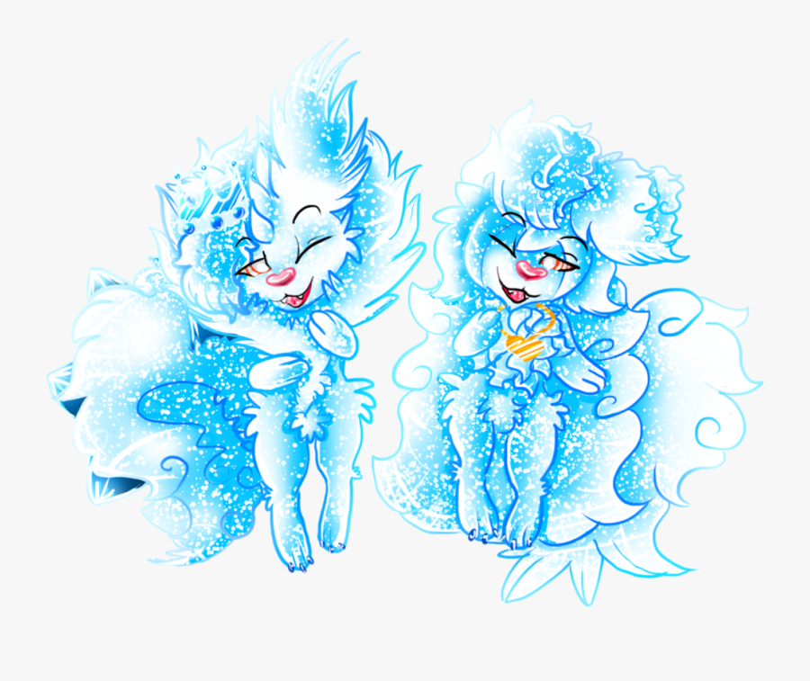 Glacial And Snowskii Chibis - Illustration, Transparent Clipart