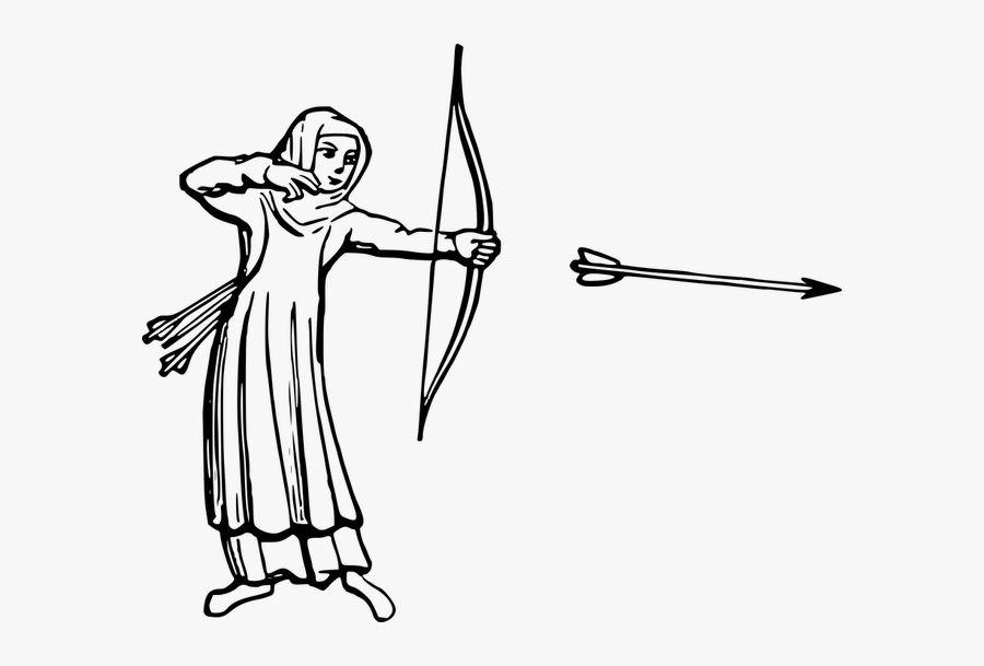 Drawing Bow And Arrow Clipart , Png Download - Black And White Archery Clipart, Transparent Clipart