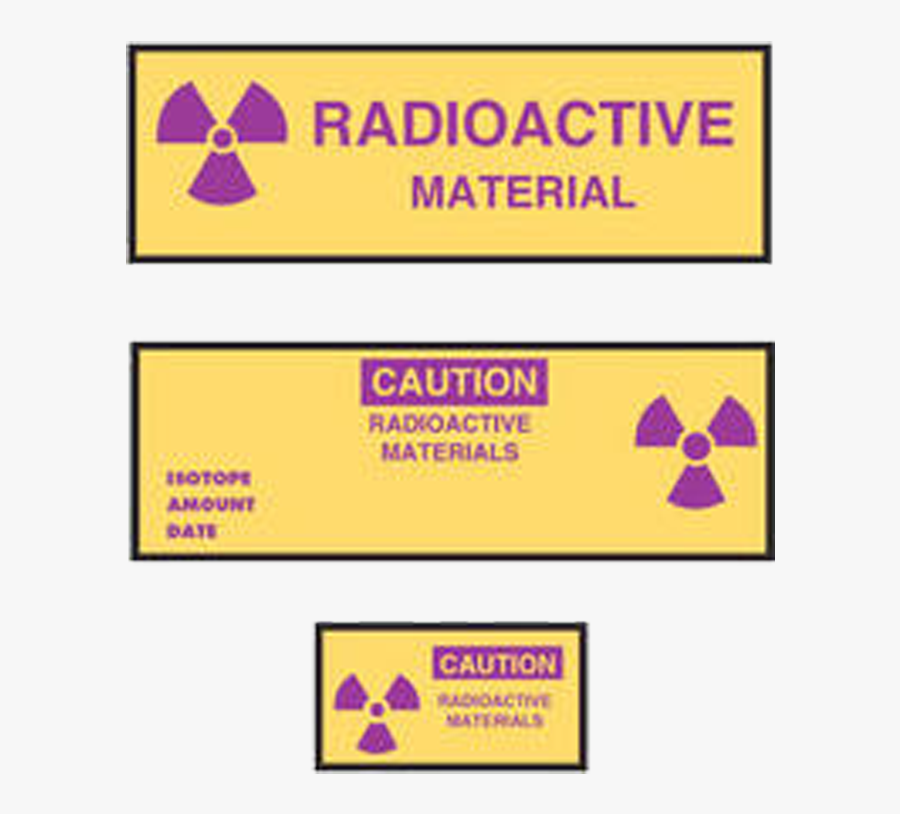 Tape, Caution, Radioactive Materials, 180 Ft/roll - Radiation Symbol, Transparent Clipart