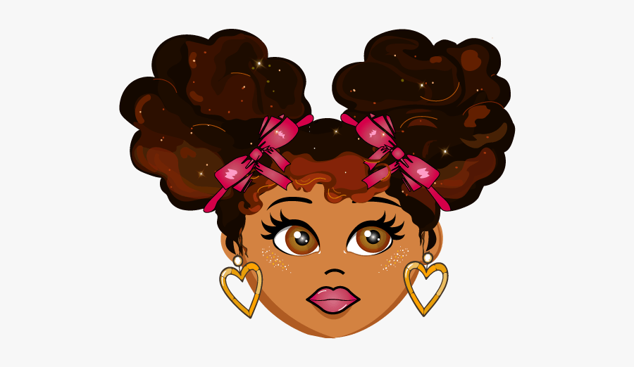 Afro Puffs Clipart - Afro Puff Kids For Heat Press, Transparent Clipart