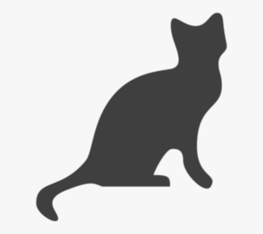 Cat Silhouette Red Png, Transparent Clipart