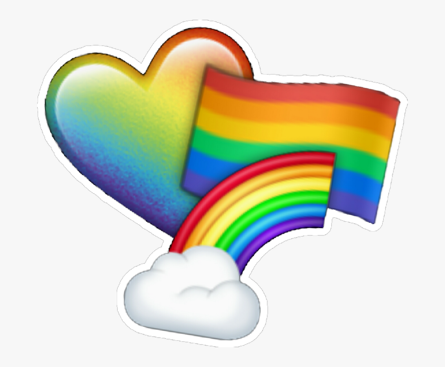 Transparent Rainbow Overlay Png - Heart, Transparent Clipart