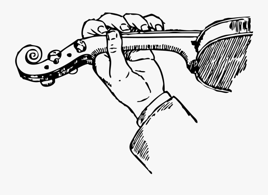 Fingering Position Svg Clip Arts - Easy Playing Violin Drawing, Transparent Clipart