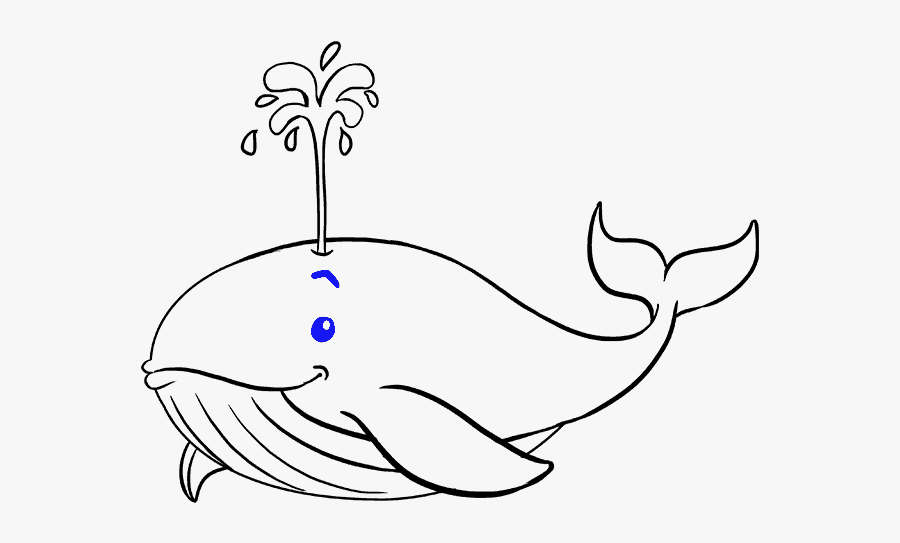 How To Draw Whale - Blue Whale Easy Drawing, Transparent Clipart